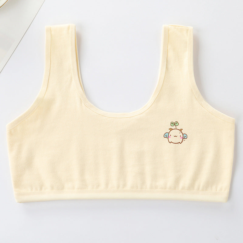 Underwear Female Cotton Vest Green Junior Everyday Bras