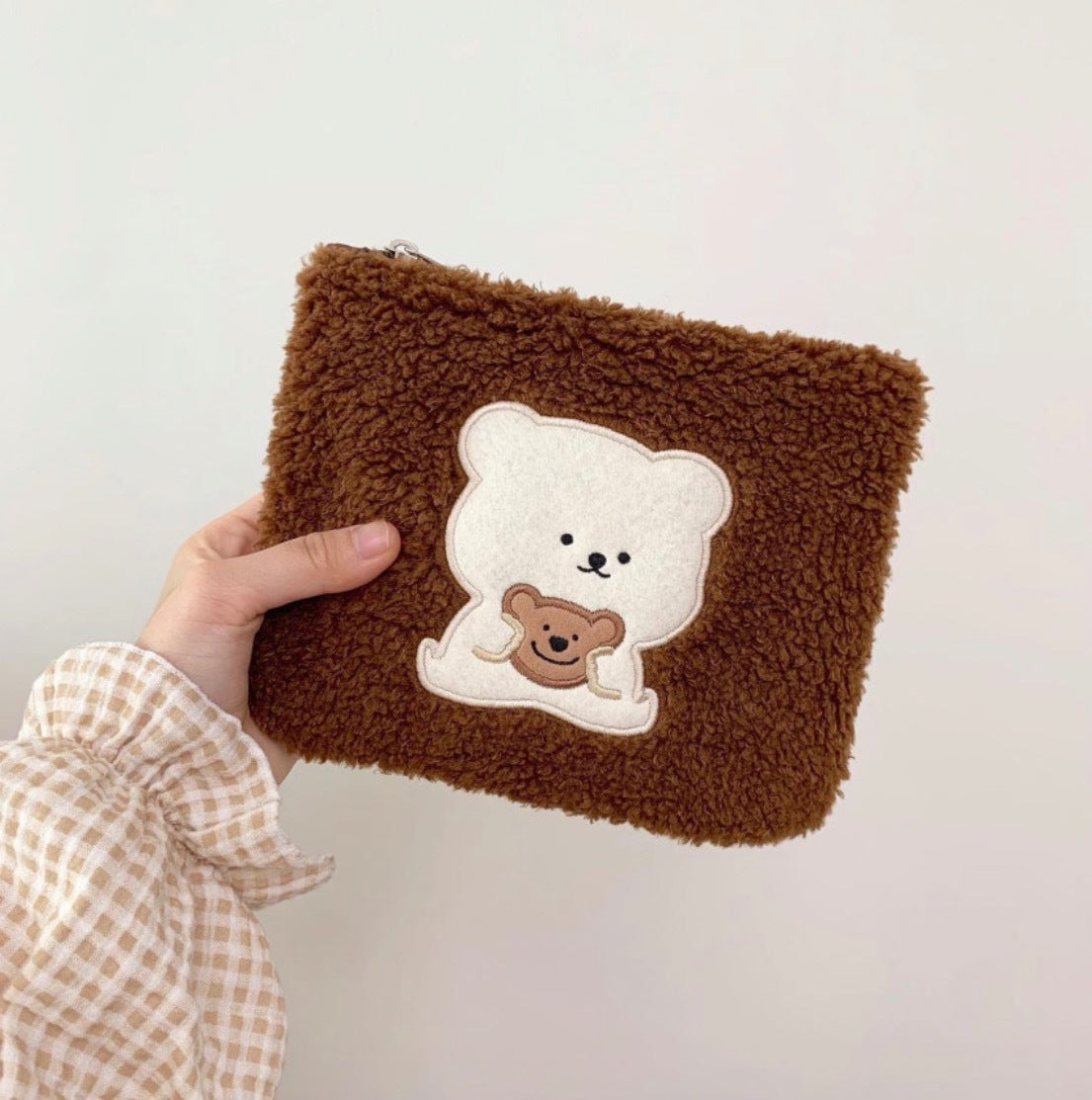 Trendy Pretty Plush Bear Storage Toiletry Cosmetic Bags