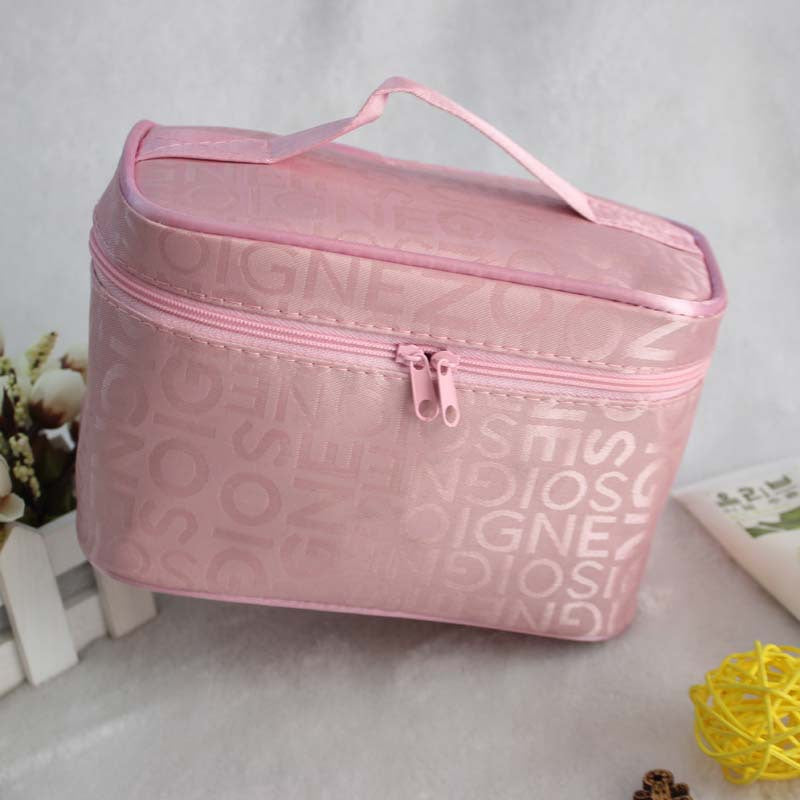 Portable Lettered Make-up Large Capacity Waterproof Storage Cosmetic Bags