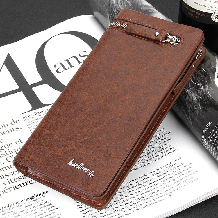 Innovative Men's Clutch Long Zipper Mobile Men's Wallets