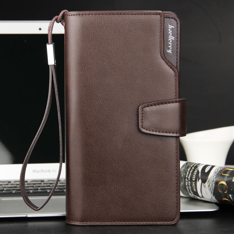 Men's Long Clutch Trifold Multifunction Mobile Bags