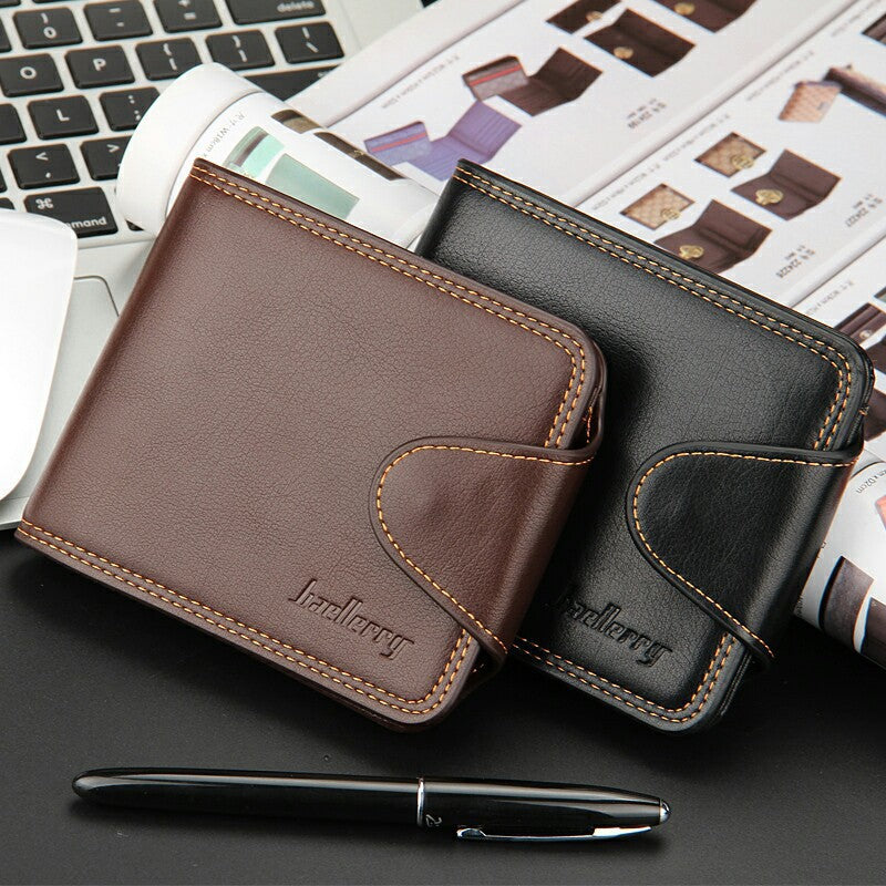 Popular Men's Business Horizontal Zipper Fan Men's Wallets
