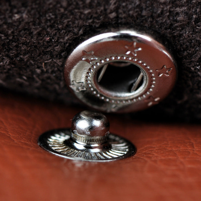 Women's & Men's & Genuine Leather Business Clamp Cowhide Card Holder