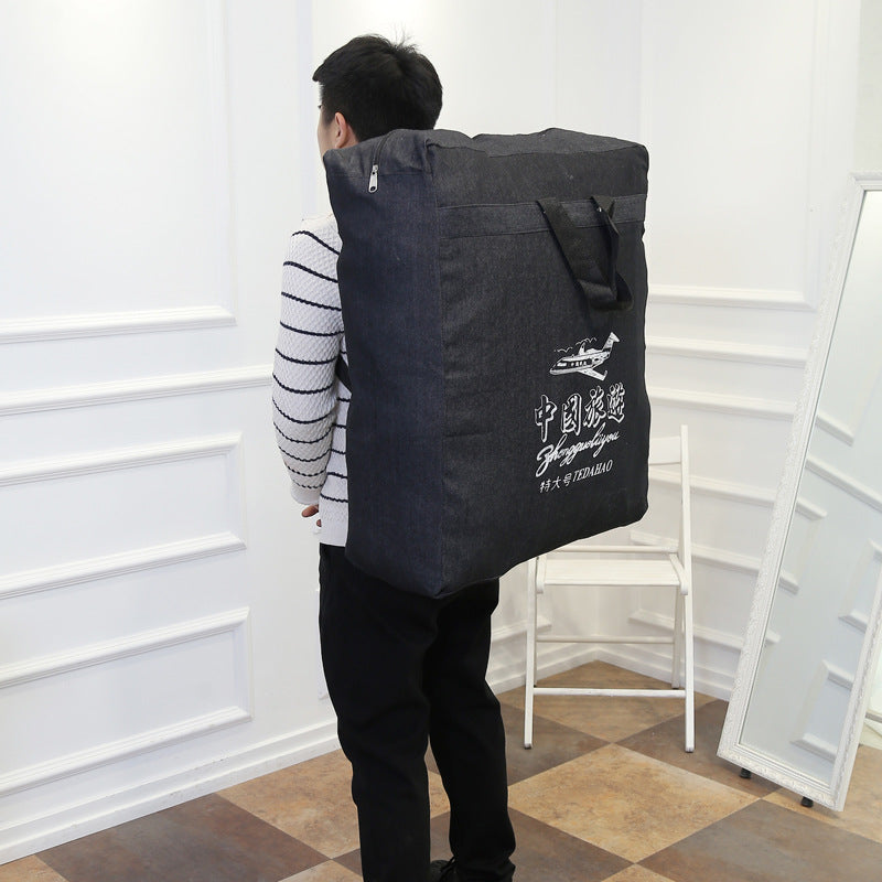 Thickened Denim Portable Moving Waterproof Canvas Luggage