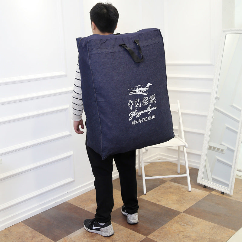Thickened Denim Portable Moving Waterproof Canvas Luggage