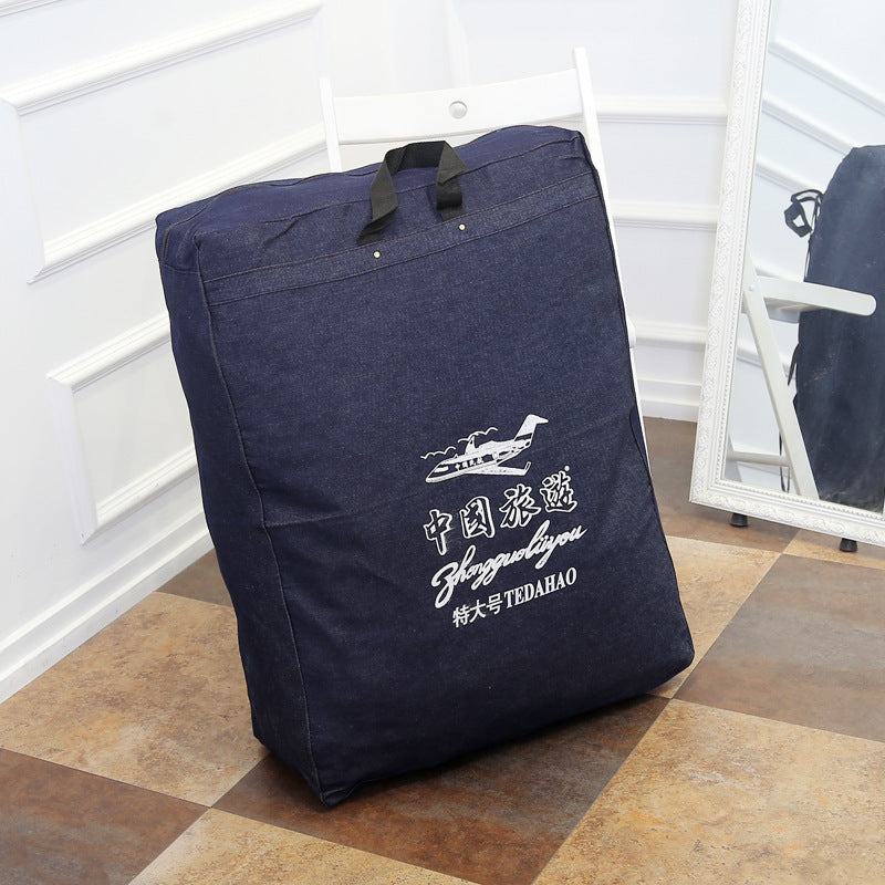 Thickened Denim Portable Moving Waterproof Canvas Luggage