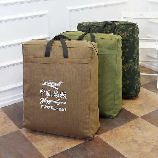 Creative Charming Thick Canvas Waterproof Moving Travel Bags