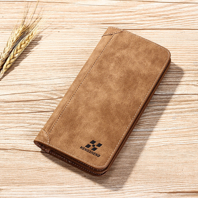 Men's Long Retro Leisure Korean Clutch Large Men's Wallet