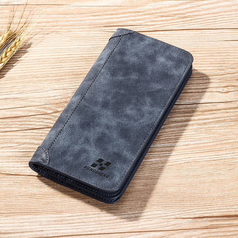 Men's Long Retro Leisure Korean Clutch Large Men's Wallet