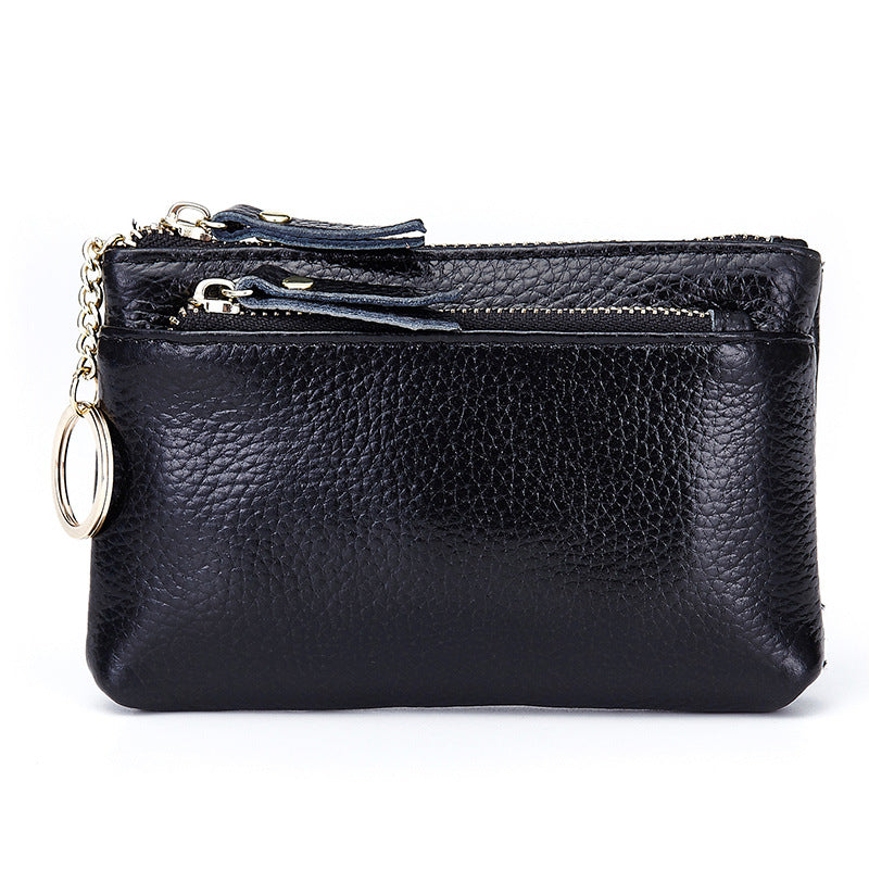 Elegant Women's Mini Genuine Leather Zipper Coin Purses