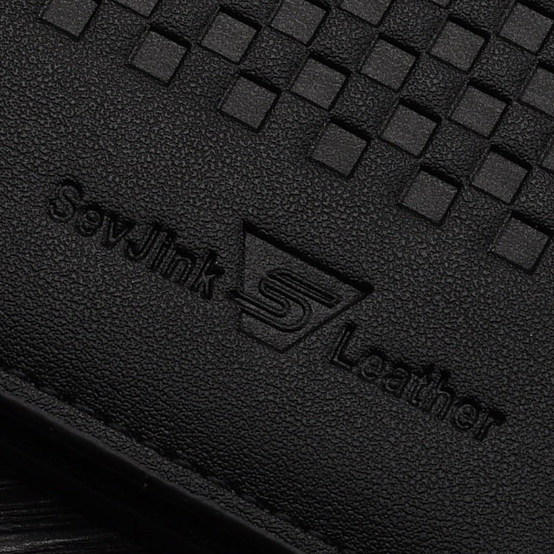 Men's Online Short Woven Stitching Korean Horizontal Men's Wallets