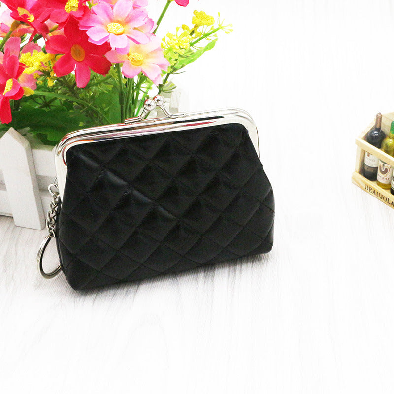 Cool Women's Slouchy Graceful Diamond Mini Coin Purses