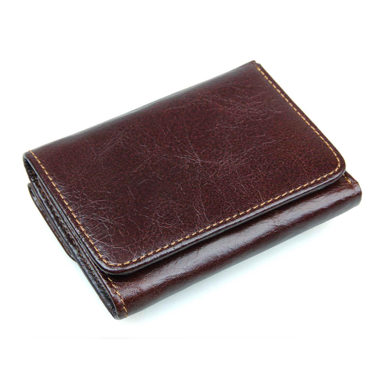 Leather For Man Vertical Swiping Multiple Slots Men's Wallets