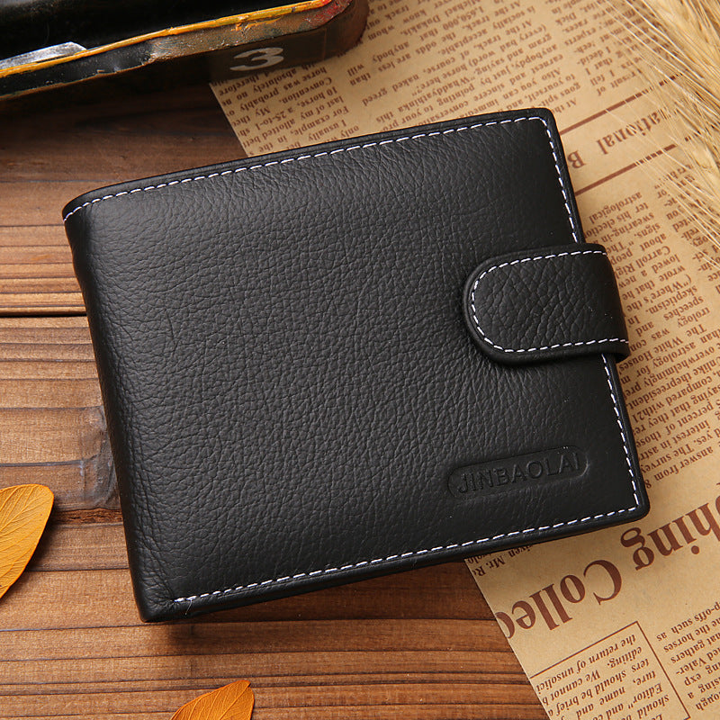 Men's Leather Short Vintage Zipper Pocket Men's Wallets