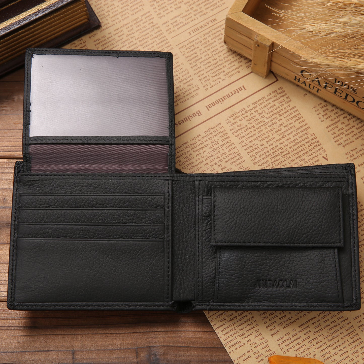 Versatile Attractive Men's Short Genuine Leather Men's Wallets