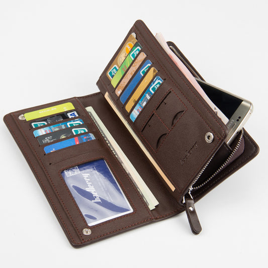 Innovative Men's Clutch Long Zipper Mobile Men's Wallets