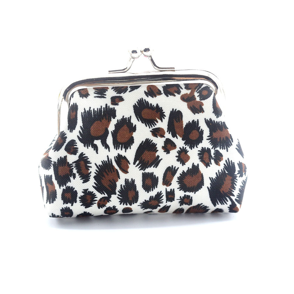 Leopard Print Mini Fabric Pocket Retro Ladies Wallets