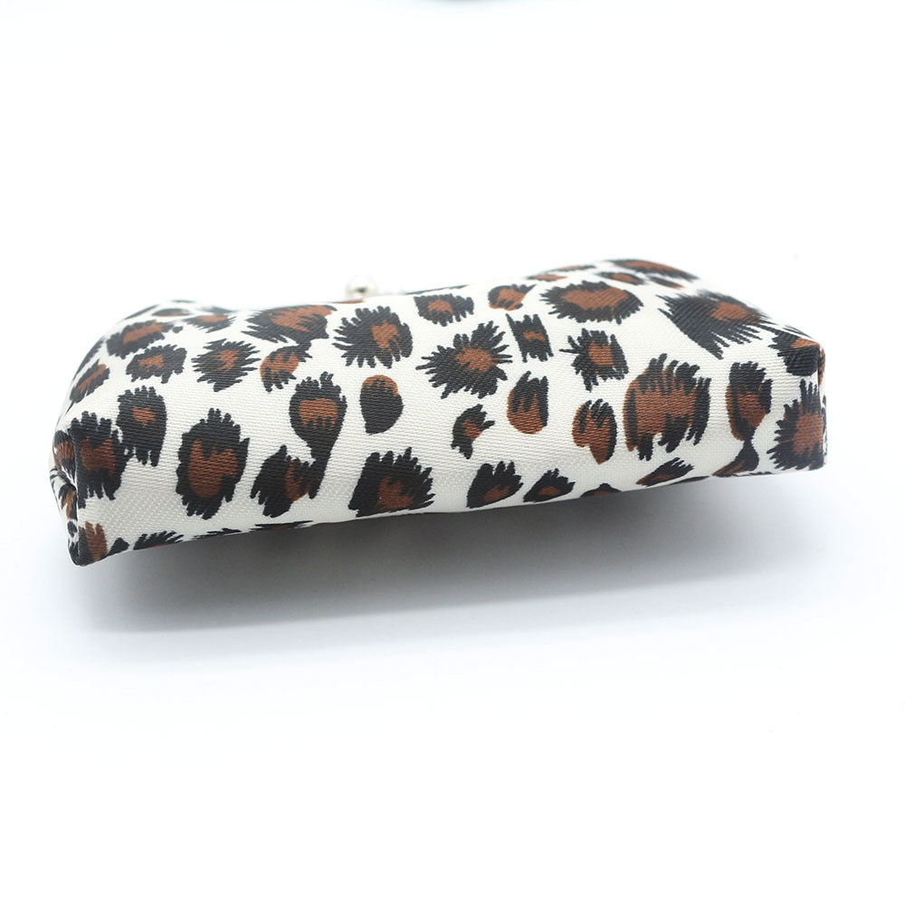 Leopard Print Mini Fabric Pocket Retro Ladies Wallets