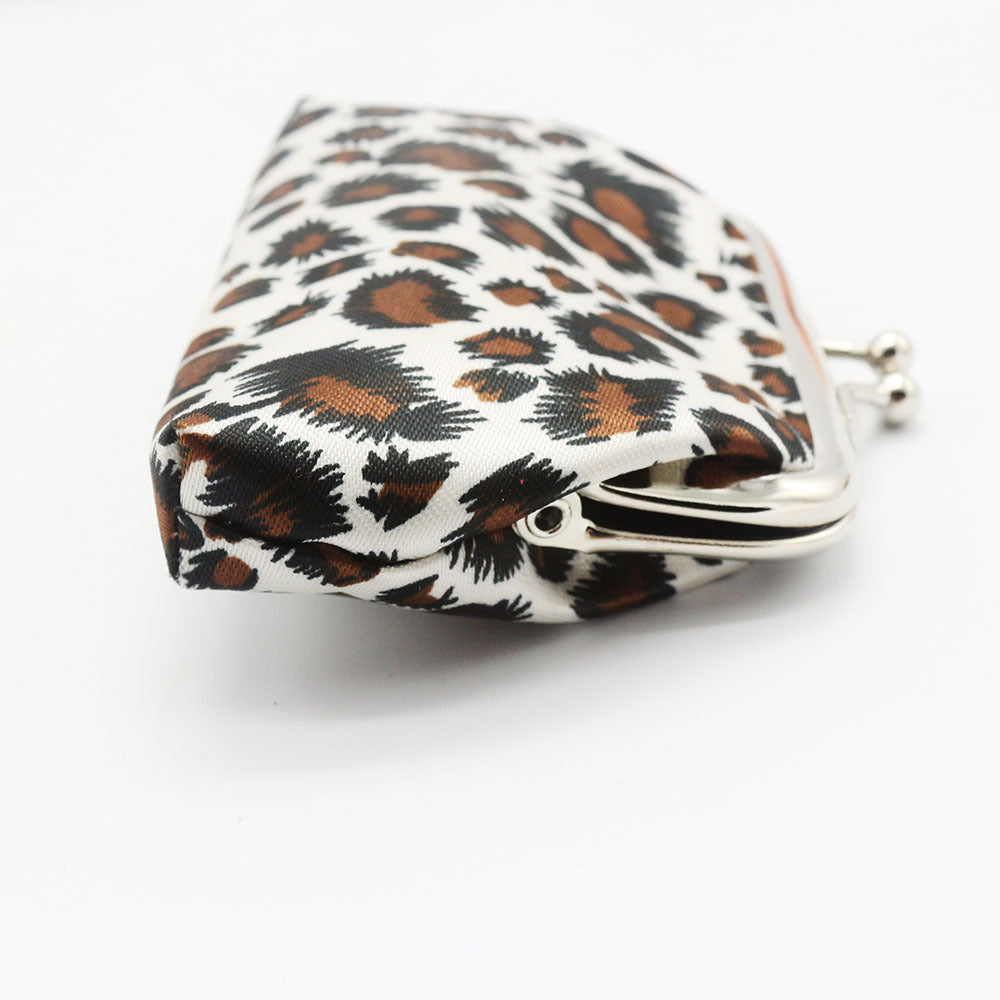 Leopard Print Mini Fabric Pocket Retro Ladies Wallets