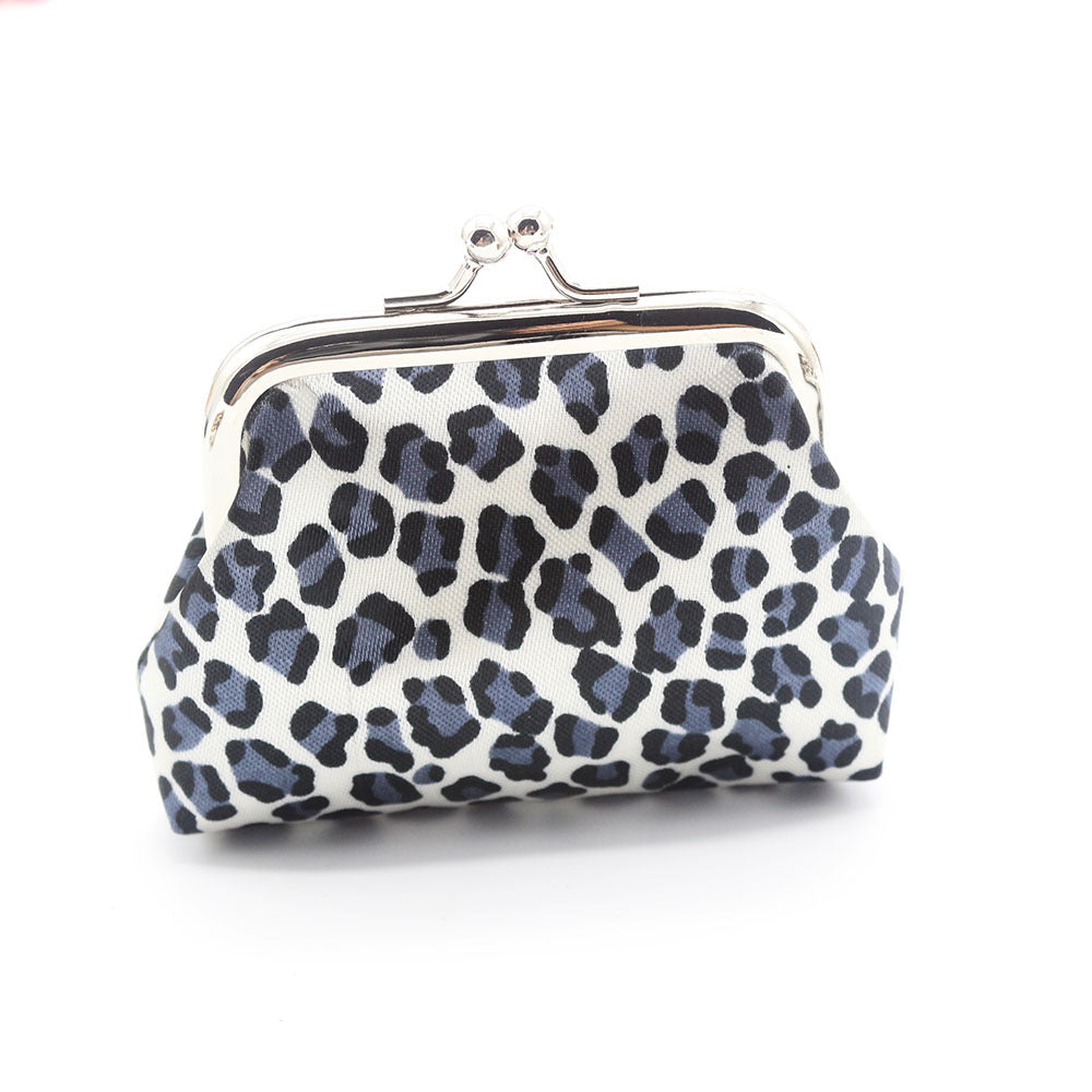 Leopard Print Mini Fabric Pocket Retro Ladies Wallets