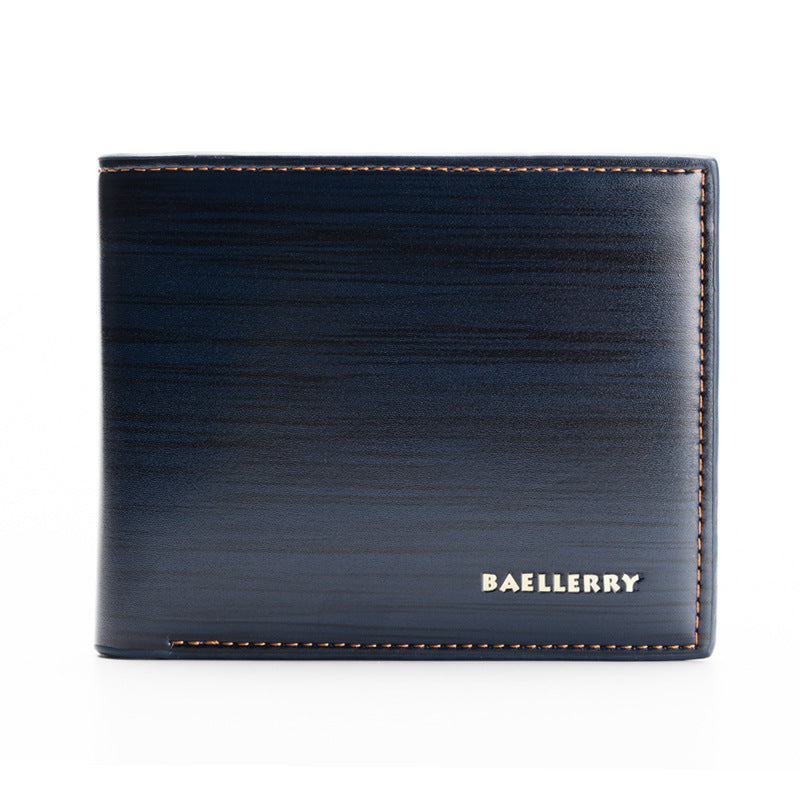 Attractive Men's Short Horizontal Bark Pattern Men's Wallet