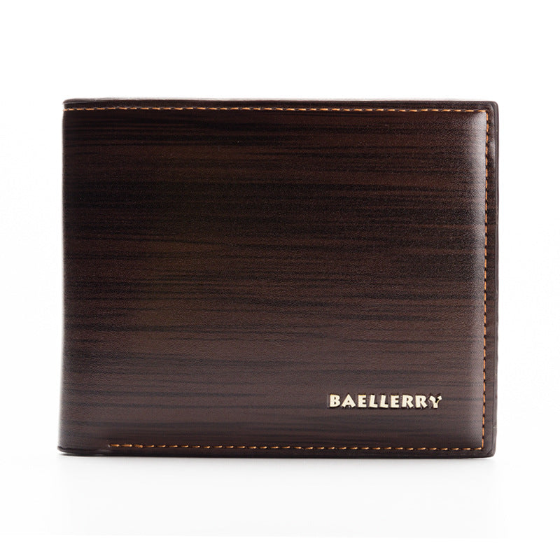 Attractive Men's Short Horizontal Bark Pattern Men's Wallet