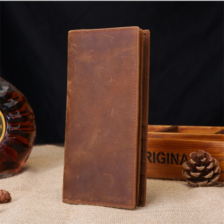 Men's Long Genuine Vintage Business Widened First Men's Wallets