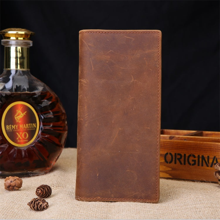 Men's Long Genuine Vintage Business Widened First Men's Wallets