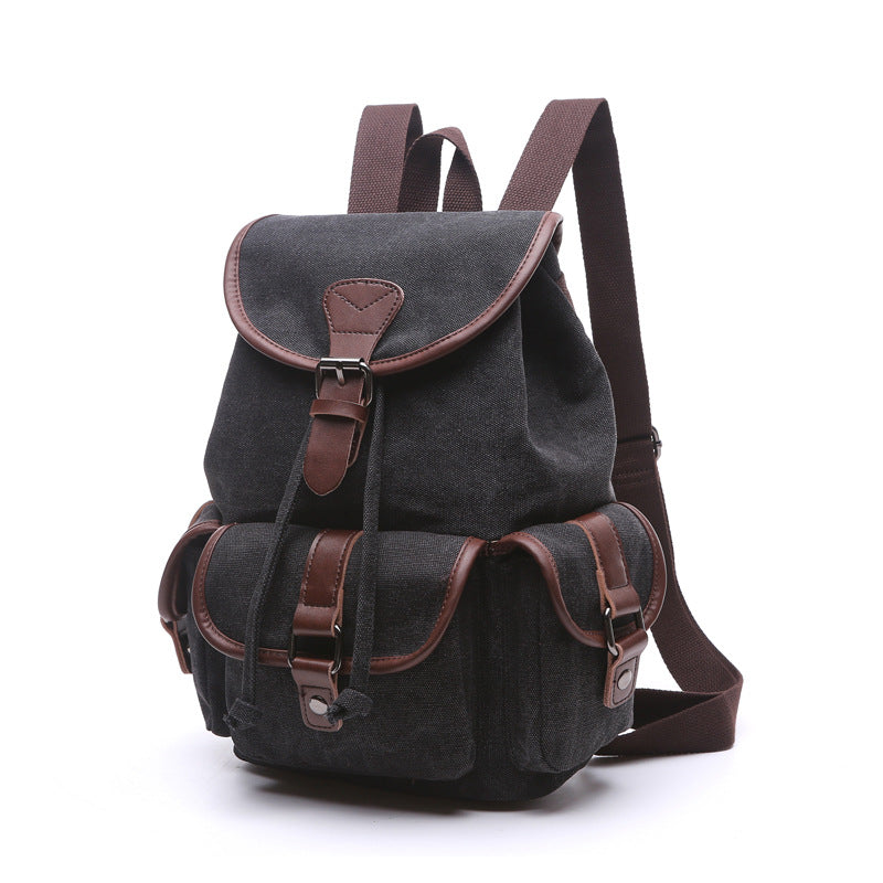 Women's Canvas Korean Style Trendy Solid Color Backpacks