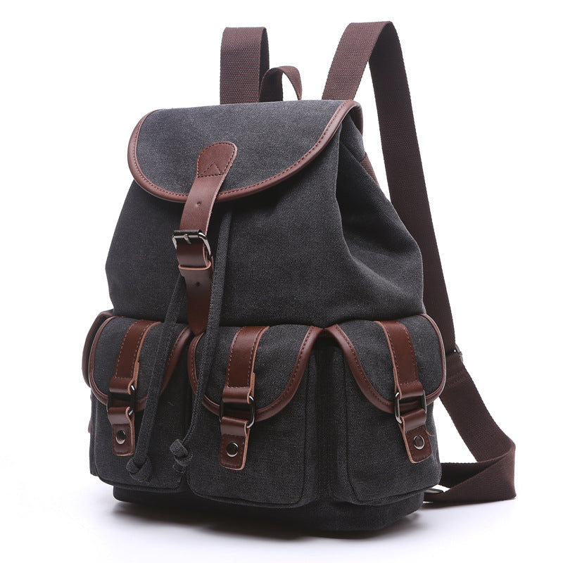 Women's Canvas Korean Style Trendy Solid Color Backpacks
