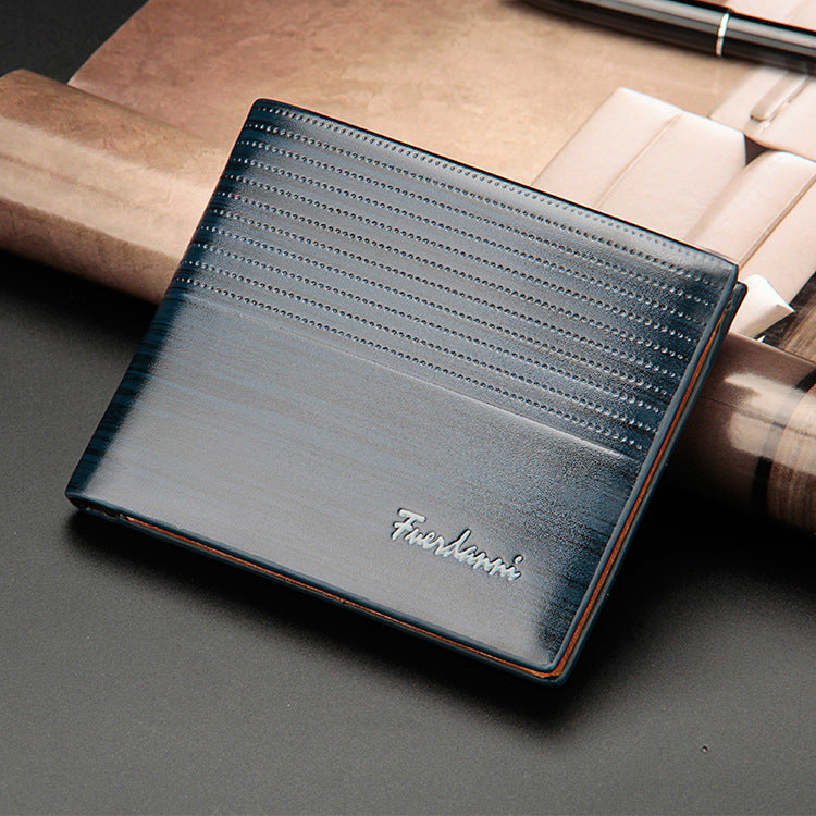 Men's Short Embossed Horizontal Creative Thin Style Men's Wallets