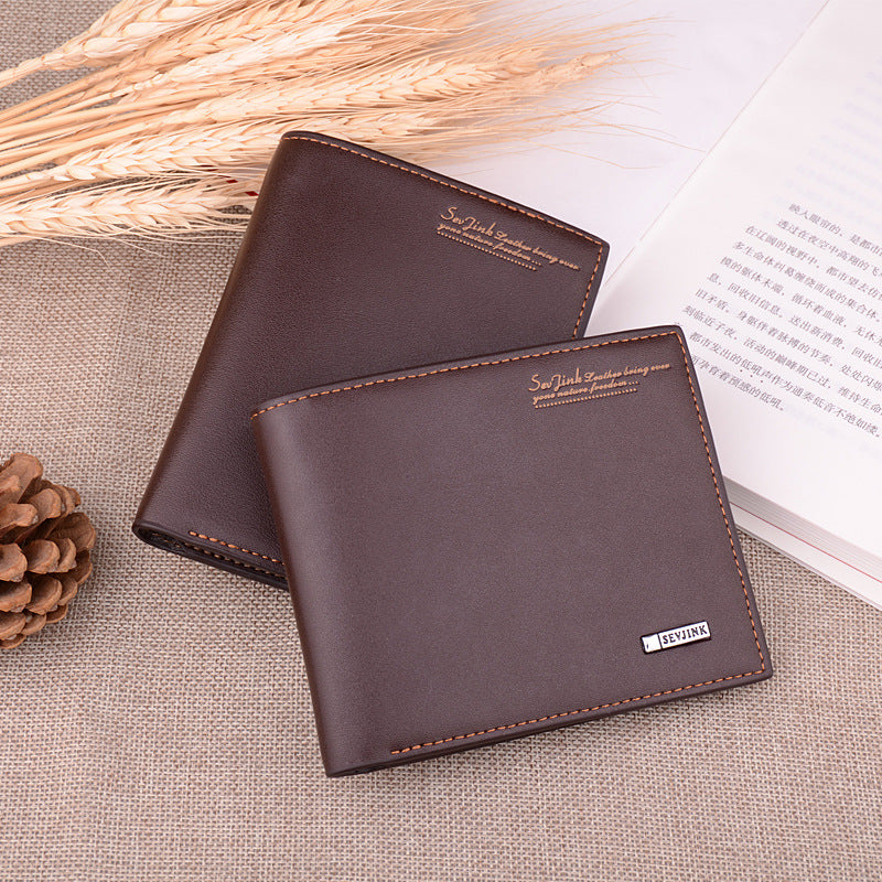 Pretty Casual Men's Short Fashion Green Men's Wallets