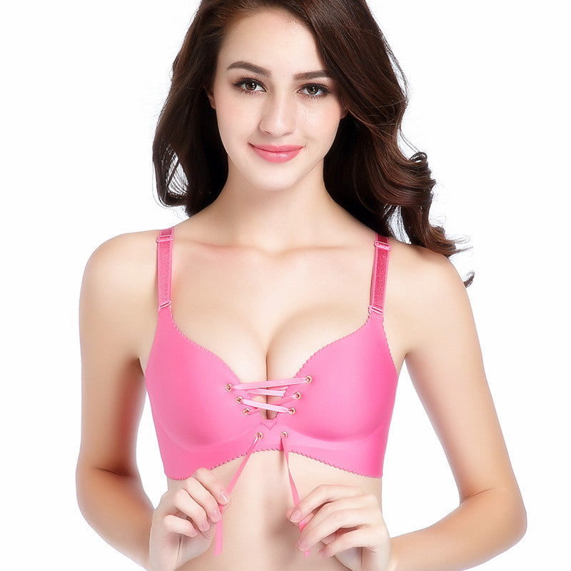 Women's Glossy Strap Pull Push Up Adjustable Lingerie Sets