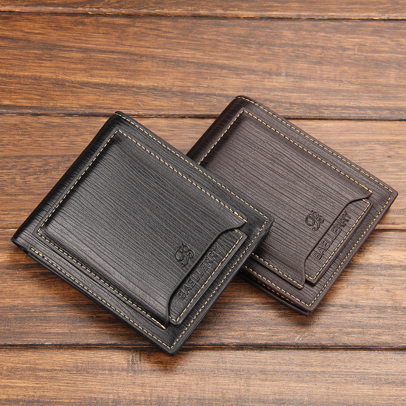 Men's Multiple Slots Horizontal Insert Short Men's Wallets