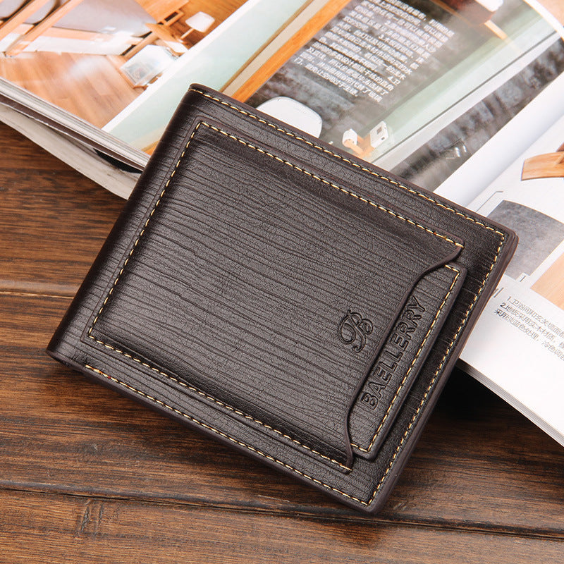 Men's Multiple Slots Horizontal Insert Short Men's Wallets