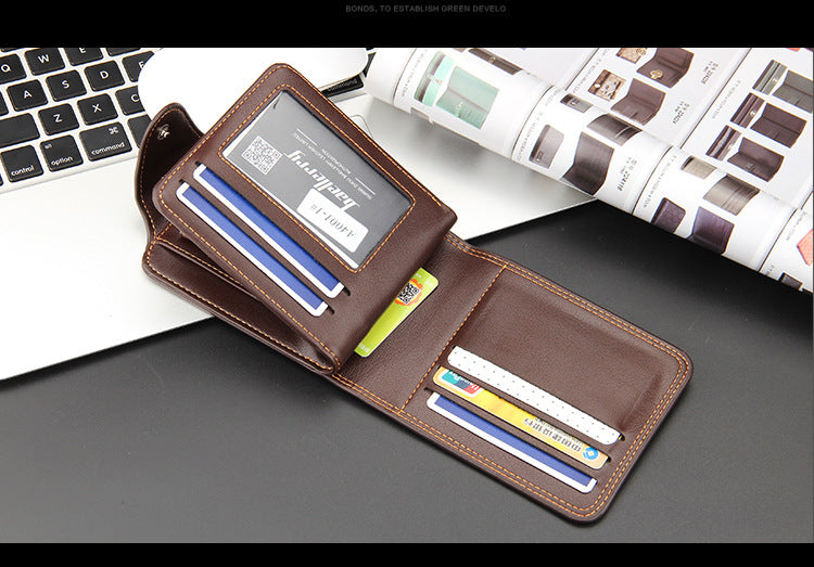 Popular Men's Business Horizontal Zipper Fan Men's Wallets