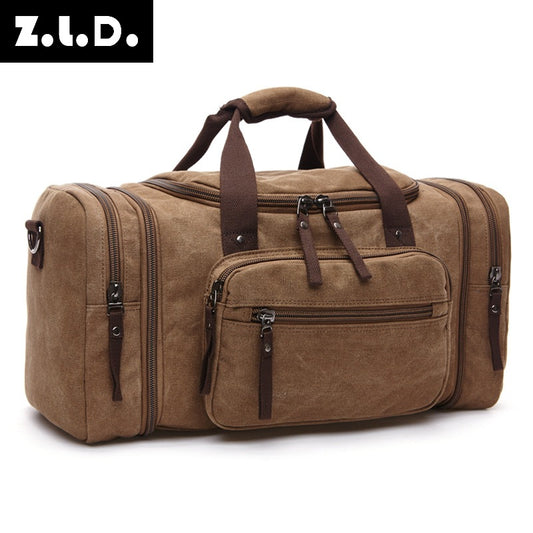Fashion Portable Canvas Trendy Large Capacity Travel Bags