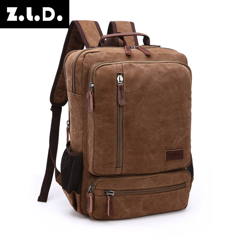 Women's & Men's Large Capacity Zipper And Retro Canvas Travel Bags