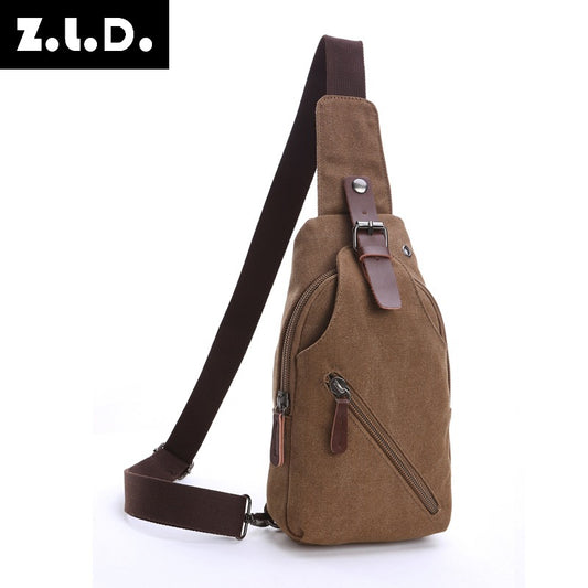 Durable Men's Washed Canvas Street Leisure Bags