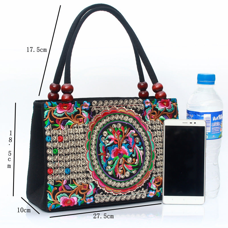 Women's Stall Ethnic Style Embroidered Canvas Handbags