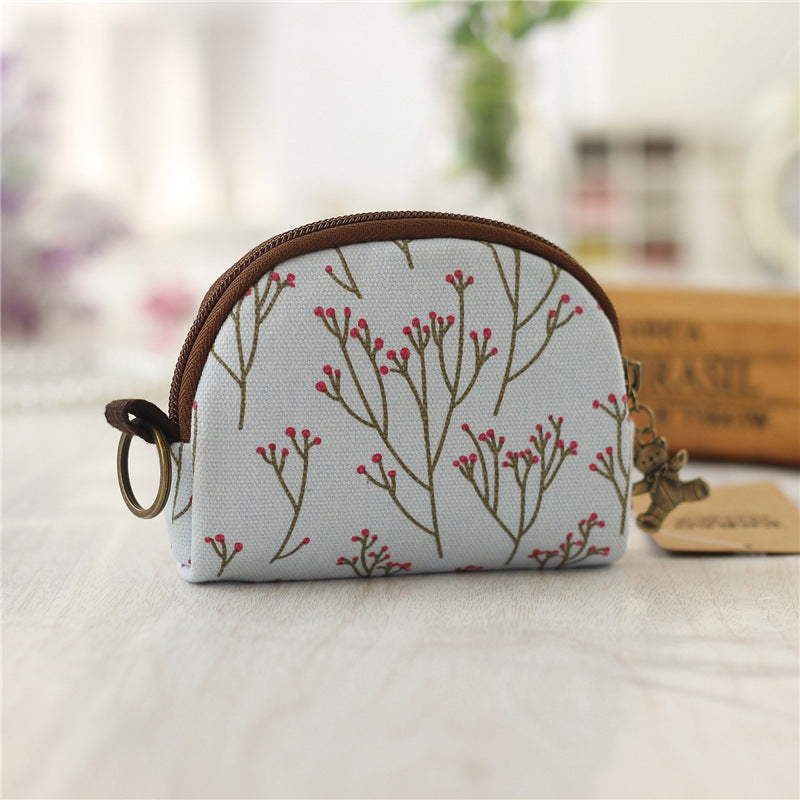 Men's Popular Classy Cute Cartoon Canvas Coin Purses