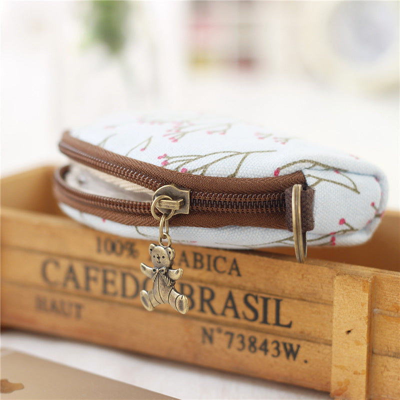 Men's Popular Classy Cute Cartoon Canvas Coin Purses