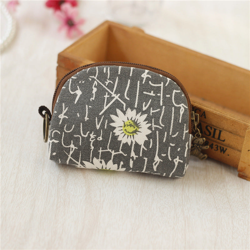 Men's Popular Classy Cute Cartoon Canvas Coin Purses