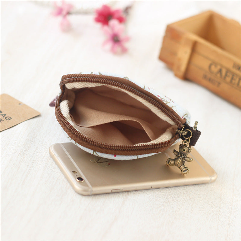 Men's Popular Classy Cute Cartoon Canvas Coin Purses