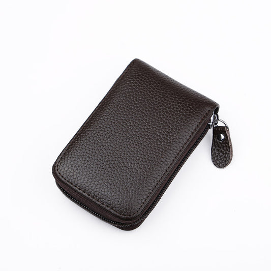 First Layer Cowhide Organ Leather Multiple Slots Card Holder