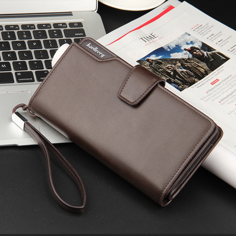 Men's Long Clutch Trifold Multifunction Mobile Bags