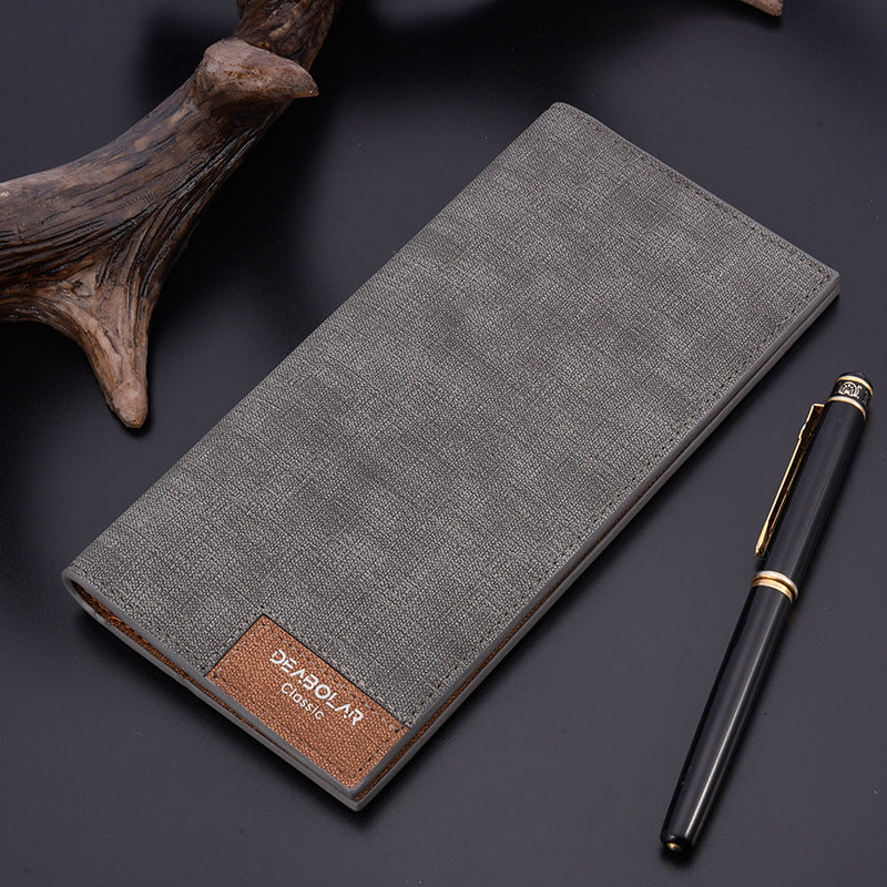 Elegant Men's Long Fashion Stitching Soft Men's Wallets