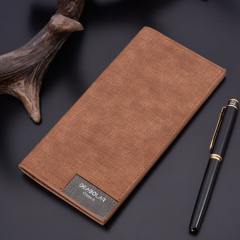 Elegant Men's Long Fashion Stitching Soft Men's Wallets