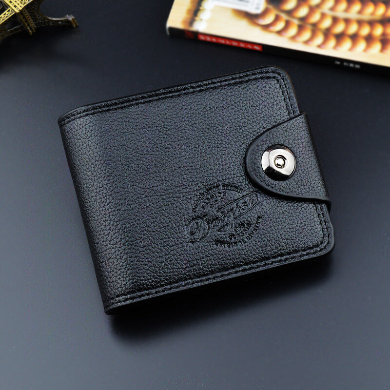 Men's Short Fashion Magnetic Snap Large Capacity Men's Wallets