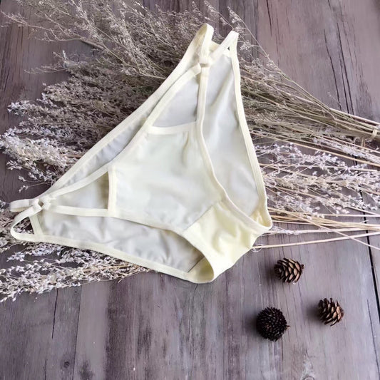 Women's Hollow Sexy Ice Silk Cut-out Solid Color Panties